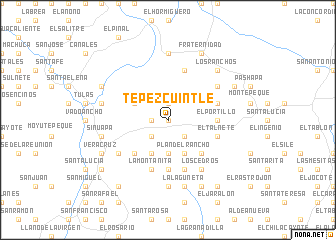 map of Tepezcuintle