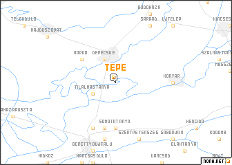 map of Tépe