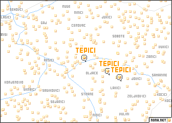 map of Tepići