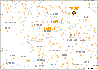 map of Tepići