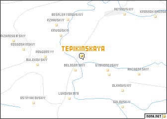map of Tepikinskaya