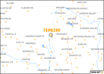 map of Tepozán
