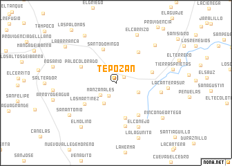 map of Tepozán