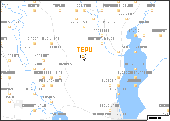 map of Ţepu