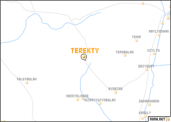 map of Terekty