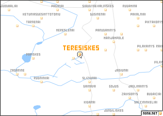 map of Terešiškės