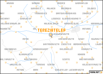 map of Teréziatelep