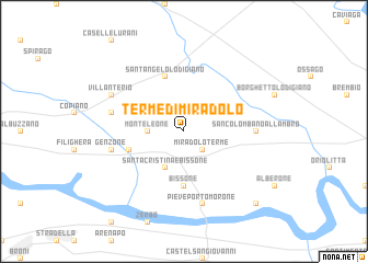 map of Terme di Miradolo