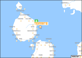 map of Ternate