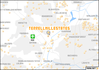 map of Terrell Mill Estates