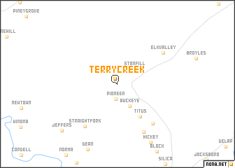 map of Terry Creek