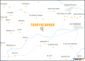 map of Terrys Corner