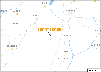 map of Terrys Creek