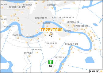 map of Terrytown