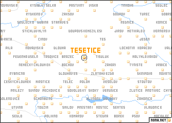 map of Těšetice