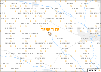 map of Těšetice