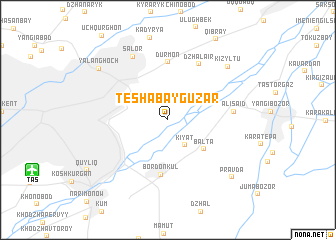 map of Teshabayguzar