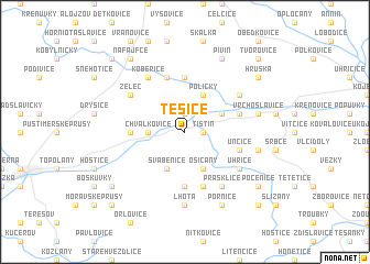 map of Těšice