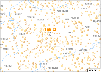 map of Tešići