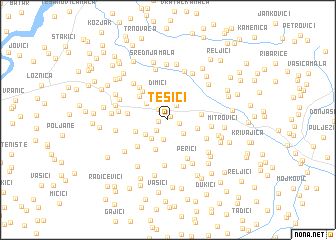 map of Tešići