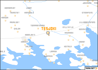 map of Tesjoki