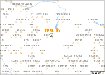 map of Teslíny