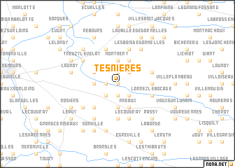map of Tesnières