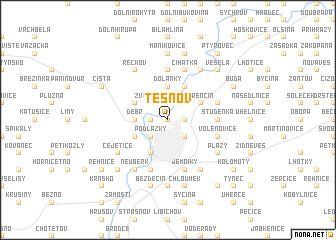 map of Těšnov