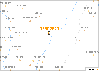 map of Tesorero