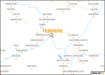 map of Tesorero