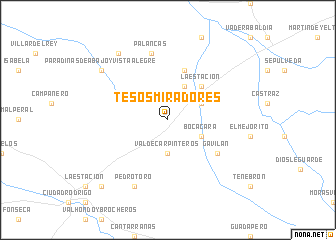 map of Tesos Miradores