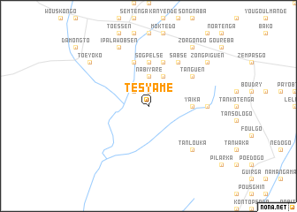 map of Tésyamé