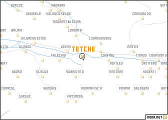 map of Ţeţche