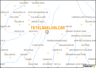 map of Tetela del Volcán