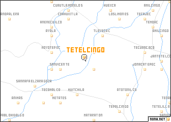 map of Tetelcingo