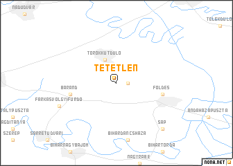 map of Tetétlen