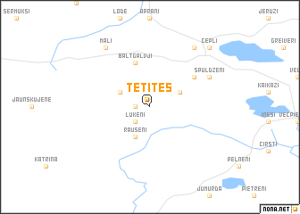 map of Tētītes