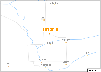 map of Tetonia