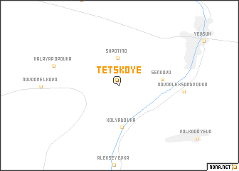 map of Tetskoye