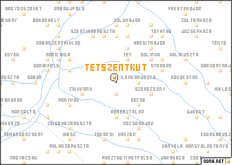 map of Tét-Szentkút