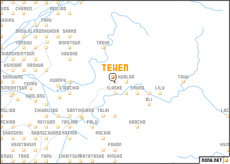 map of Te-wen