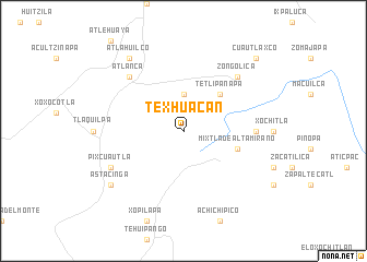 map of Texhuacán
