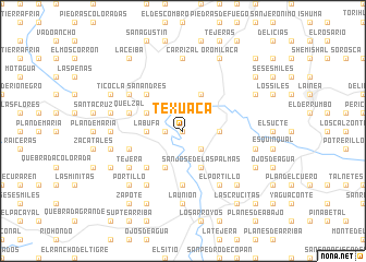 map of Texuaca