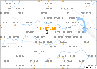 map of Thabyegan