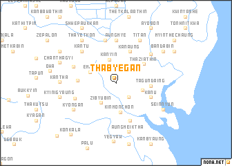 map of Thabyegan