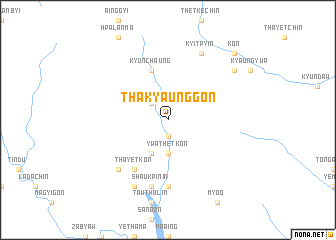 map of Thakyaunggôn