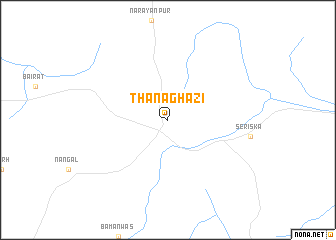 map of Thāna Ghāzi