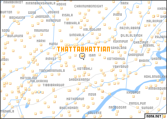 map of Thatta Bhattiān