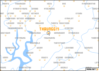 map of Thaunggyi