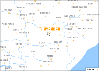 map of Thayawdaw